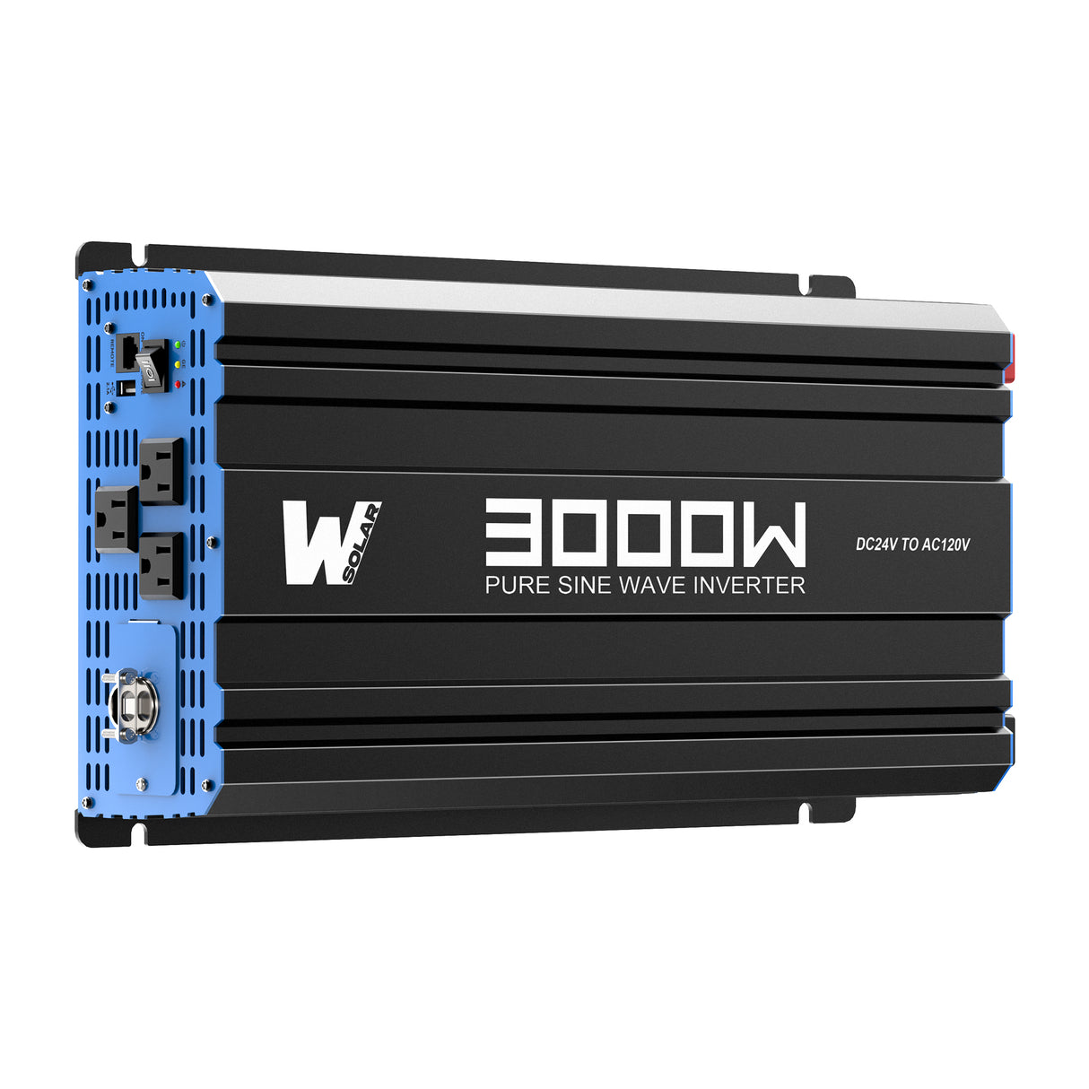W SOLAR 3000W 24V Pure Sine Wave Inverter | Industrial Grade Power Converter | Multiple Protection System