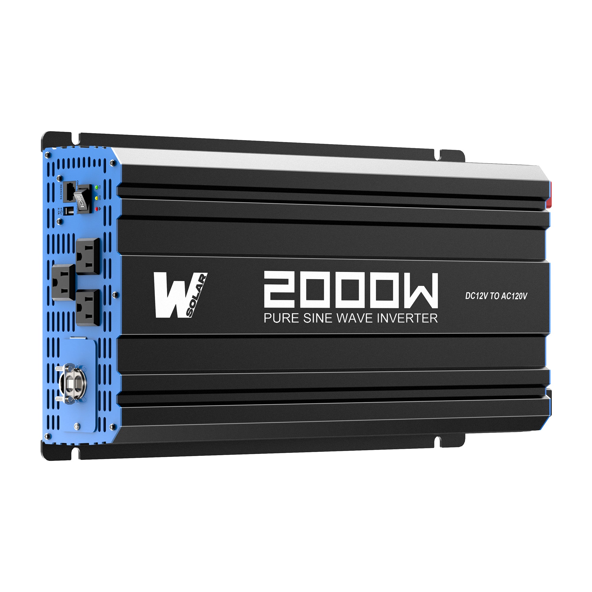 W SOLAR 2000W 12V Pure Sine Wave Power Inverter | Heavy-Duty Industrial Grade | Multiple Protection System