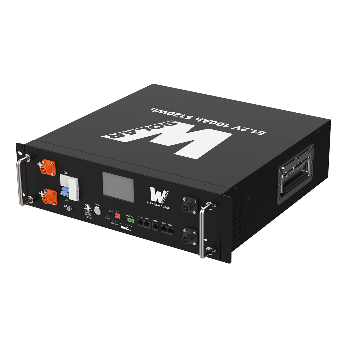 W SOLAR 51.2V 100Ah LiFePO4 Battery | Deep Cycle Lithium Battery for Solar Energy Storage & RV